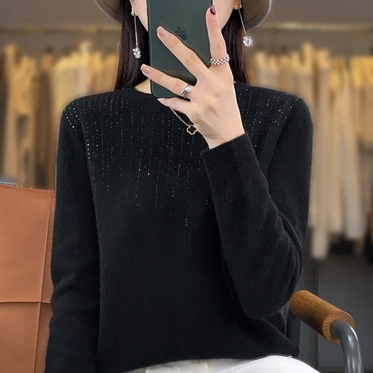 EB | Sweatshirt - Weicher Strickpullover mit funkelnden Details