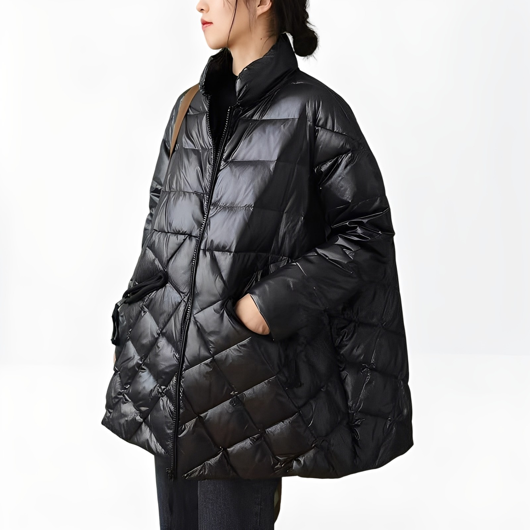 EB | Warme Daunenjacke mit Reißverschlusstaschen für Damen