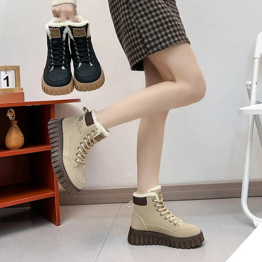 EB | Damen High Top Dicksohlen Plus Fleece Martin Stiefel
