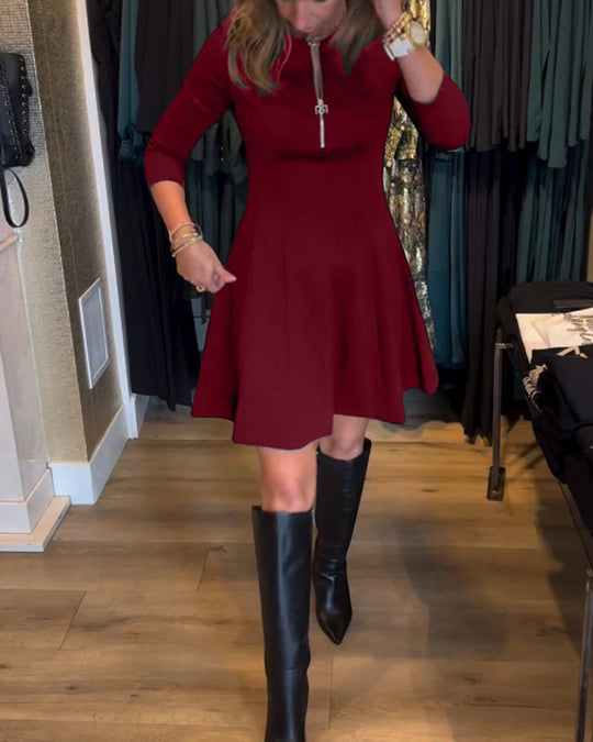 EB | Kleid mit Einfarbigem Reißverschluss