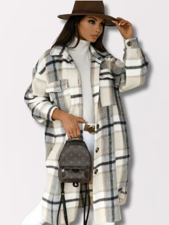 EB | Lange Karierte Jacke