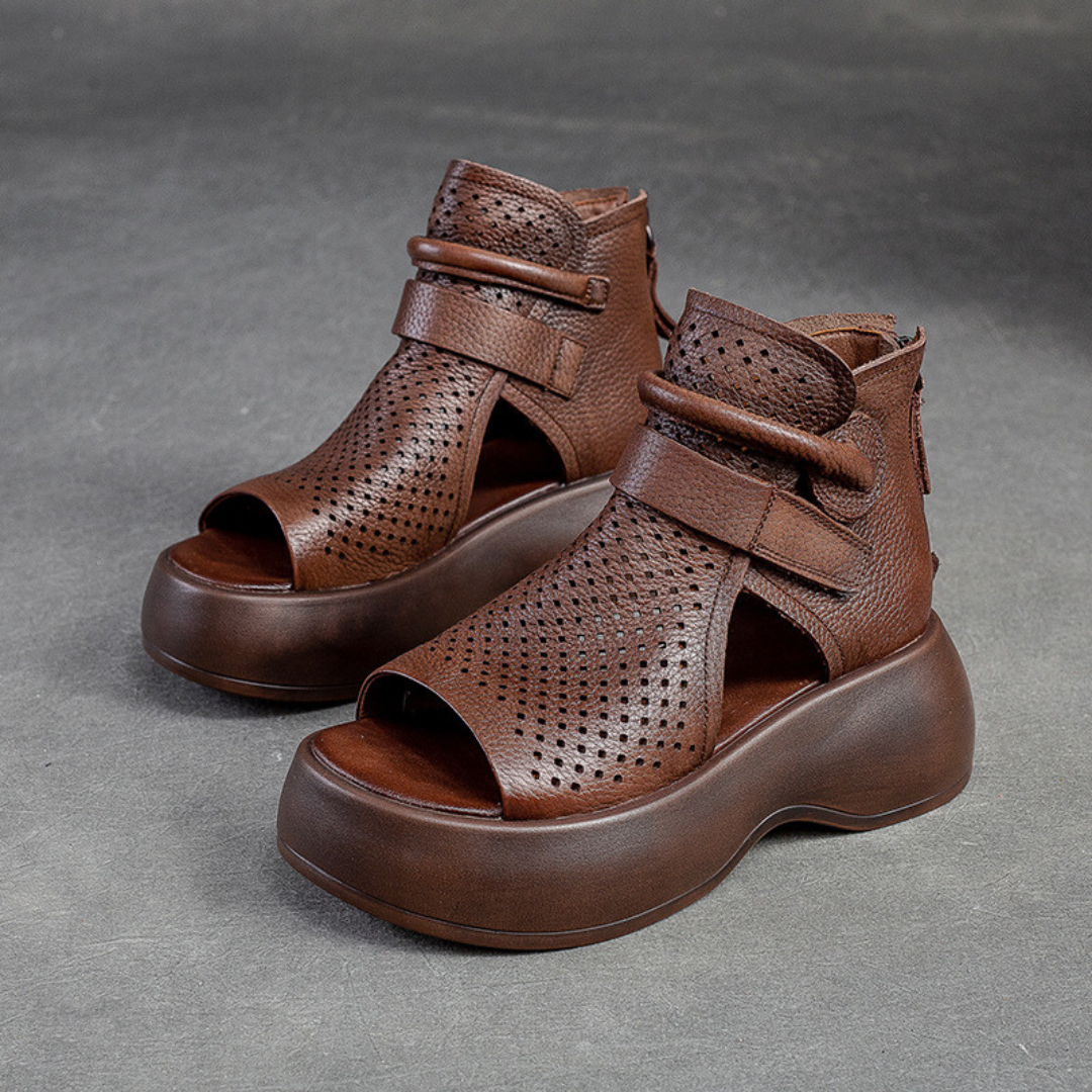 Zeitlose Leder-Orthopädische Sandalen EB