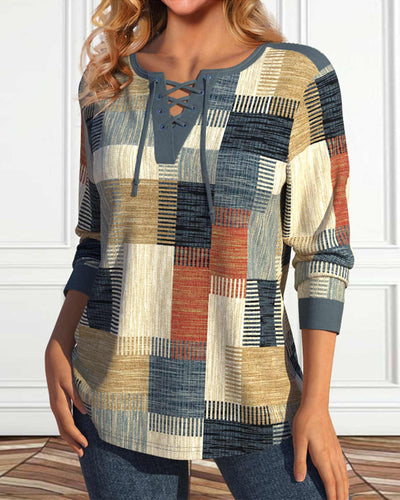 EB | Geometrischem Print Zum Schnüren