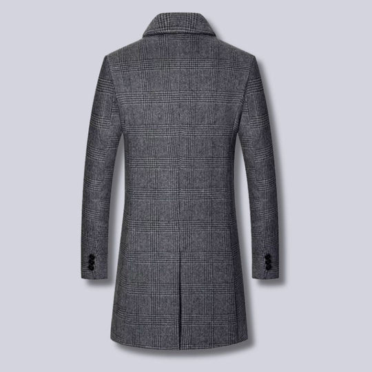 EB | Karierter Woll-Trenchcoat