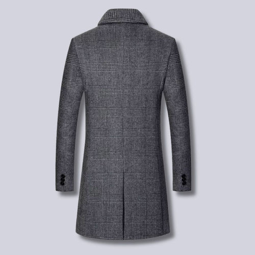 EB | Karierter Woll-Trenchcoat