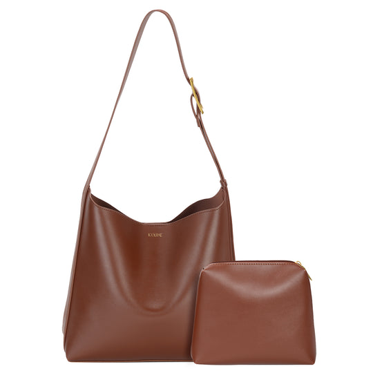 EB | Stilvolle Robuste Braune Geprägte Brusttasche