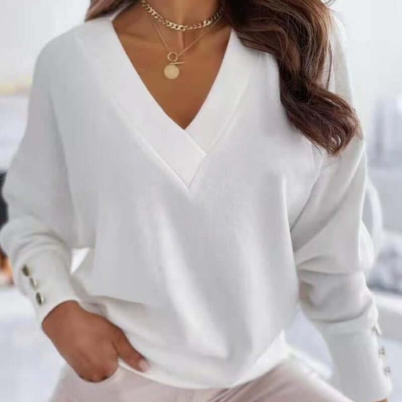 EB | Langärmeliger V - Ausschnitt Pullover