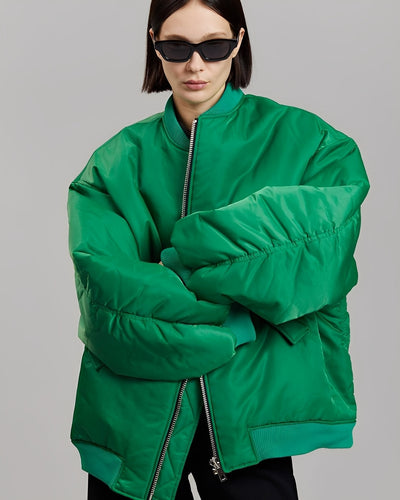 EB Damen Oversize Bomberjacke mit Reißverschluss