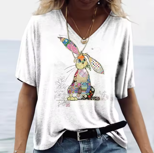 EB | Weiße T-Shirts mit Hasenmotiven