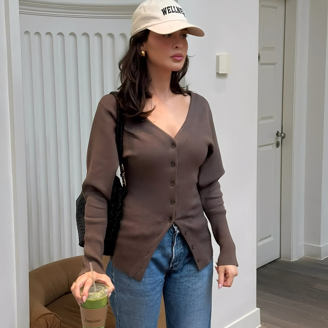 EB | Stylischer, taillierter Cardigan-Mantel für Damen