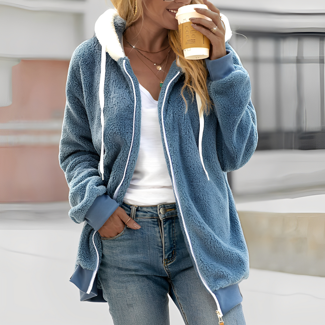 EB | Damen Kapuzen-Fleecejacke für Wohlgefühl