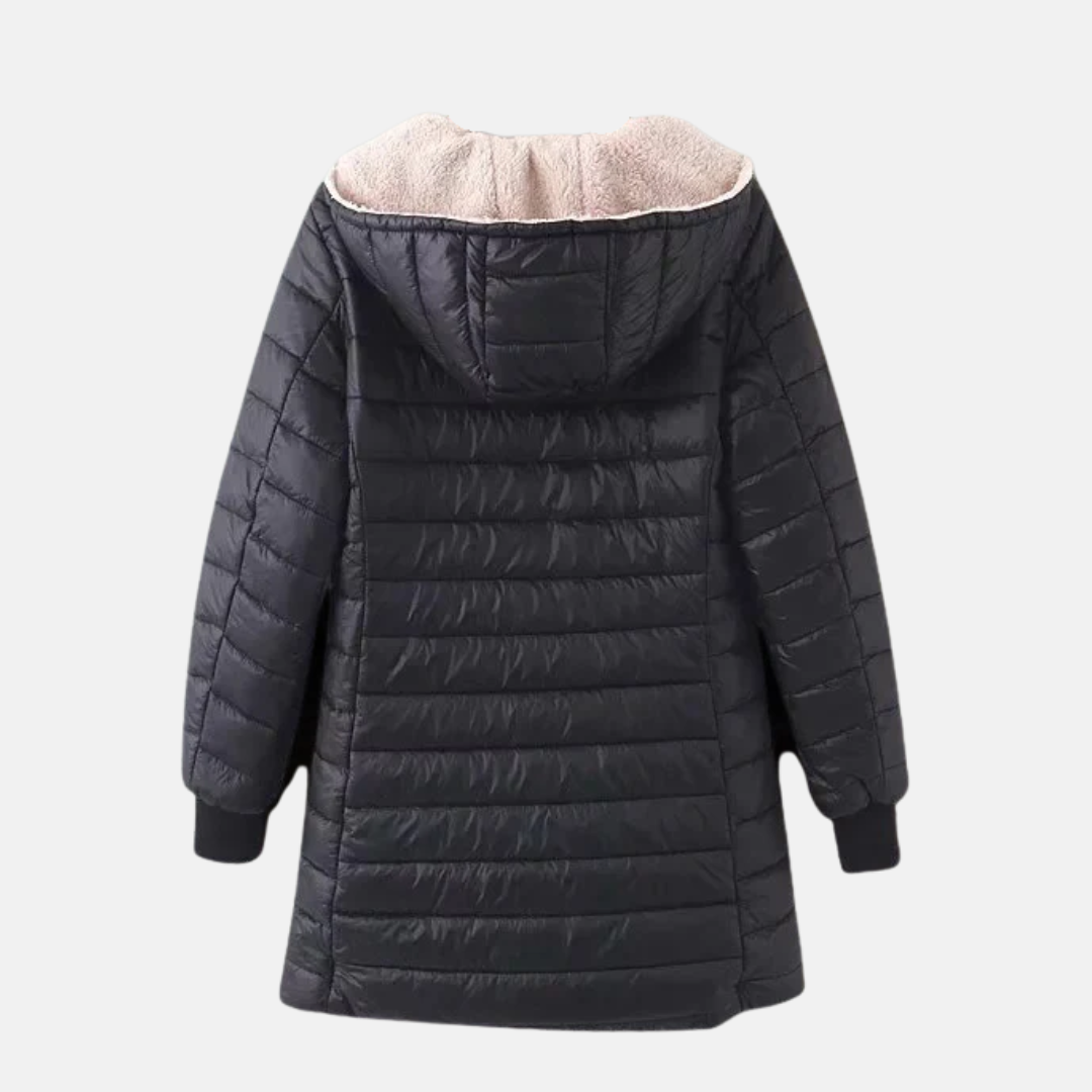 EB | Steppjacke - Mittellang - Lockere Passform - Fleece-Futter - Kapuze
