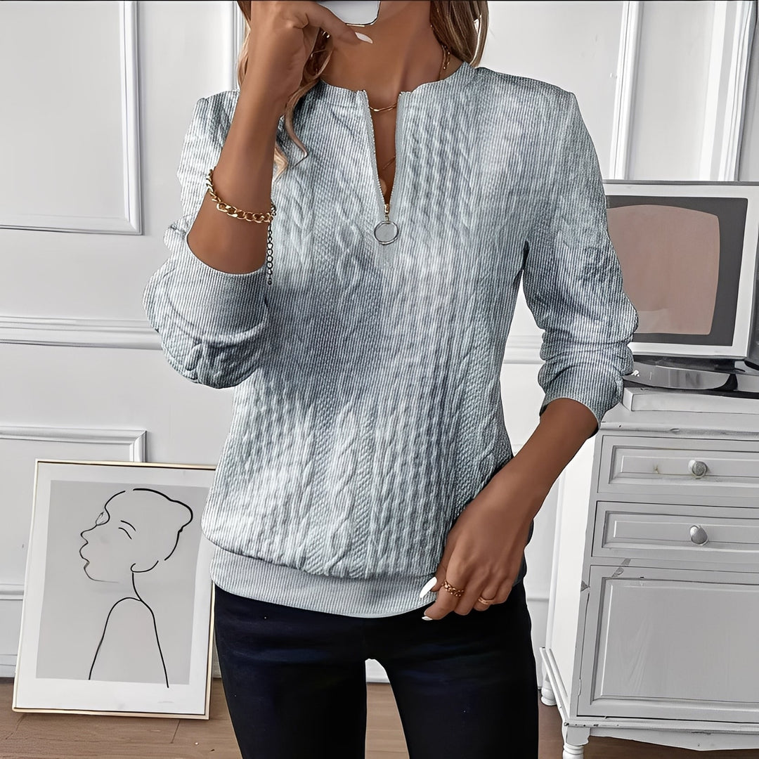 EB | Damen-Stricktop mit Reißverschluss Im Aktuellen Design