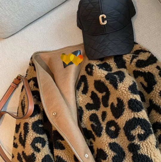 EB | Stylische Leopardenmuster Fleecejacke