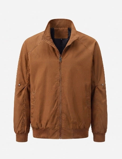 Herren leichter Urban-Blouson mit Stehkragen, elastischem Saum und Ärmeltasche EB