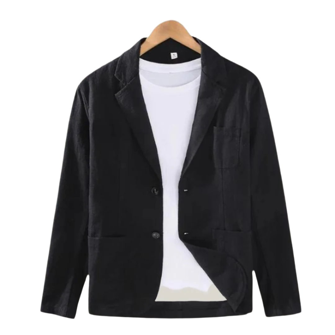 EB | Herren Eleganter Italienischer Leinenblazer Charmante Jacke für Männer