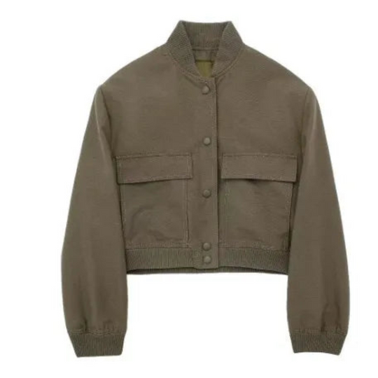 EB | Kurze Jacke mit Rundhalsausschnitt für Frauen