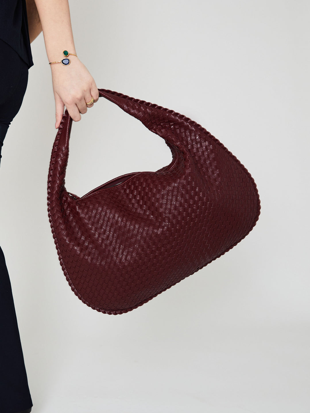 EB | Luxus Damen Handtasche mit Geflochtenem Design
