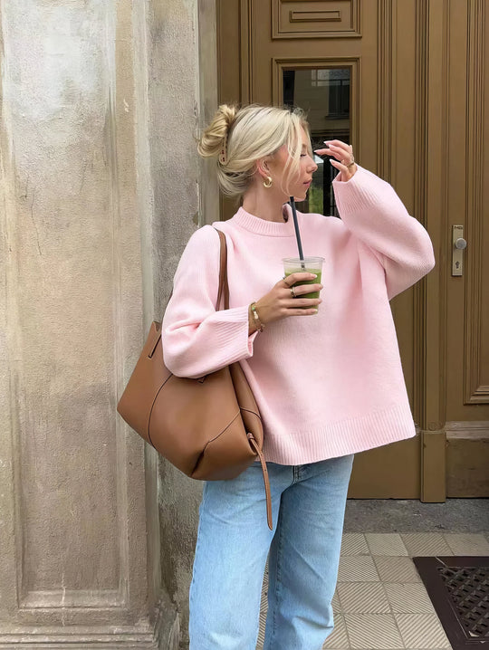EB | Oversized Strickpullover Weich und Lässig Perfekt für Den Alltag