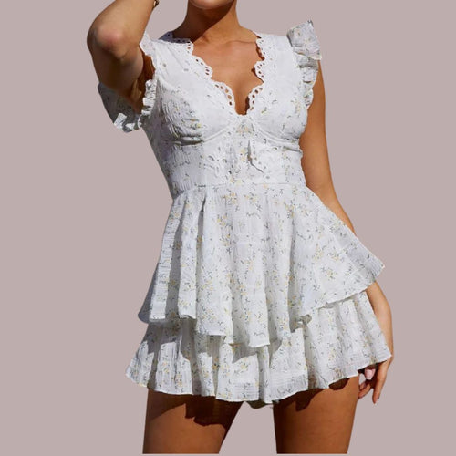 EB Verspieltes Minikleid mit Lochstickerei