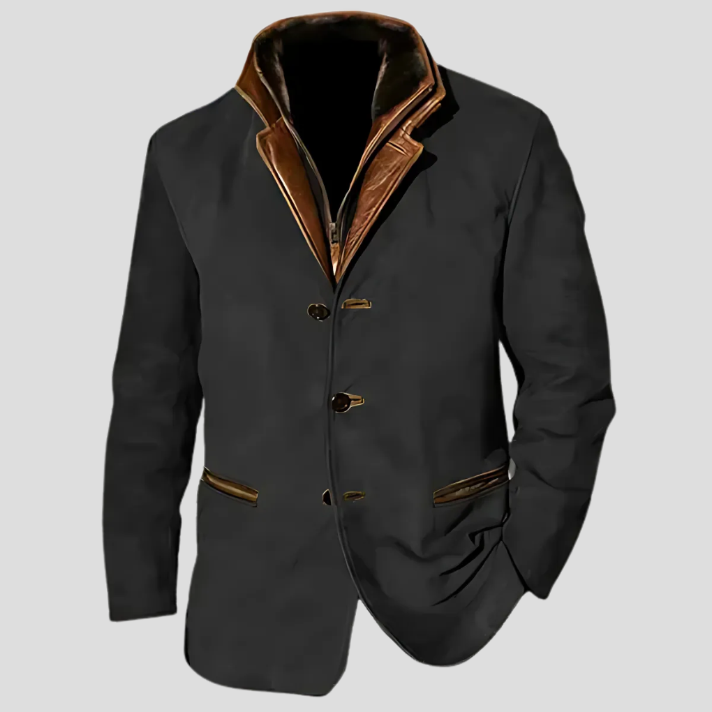 EB | Retro Kontrastkragenjacke für Herren