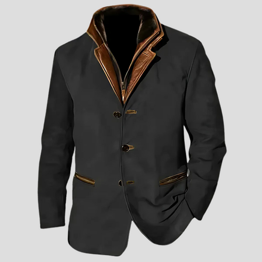 EB | Retro Kontrastkragenjacke für Herren