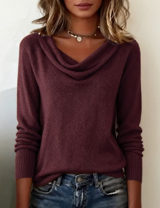 EB | Langärmeliger Pullover mit Plüschkragen
