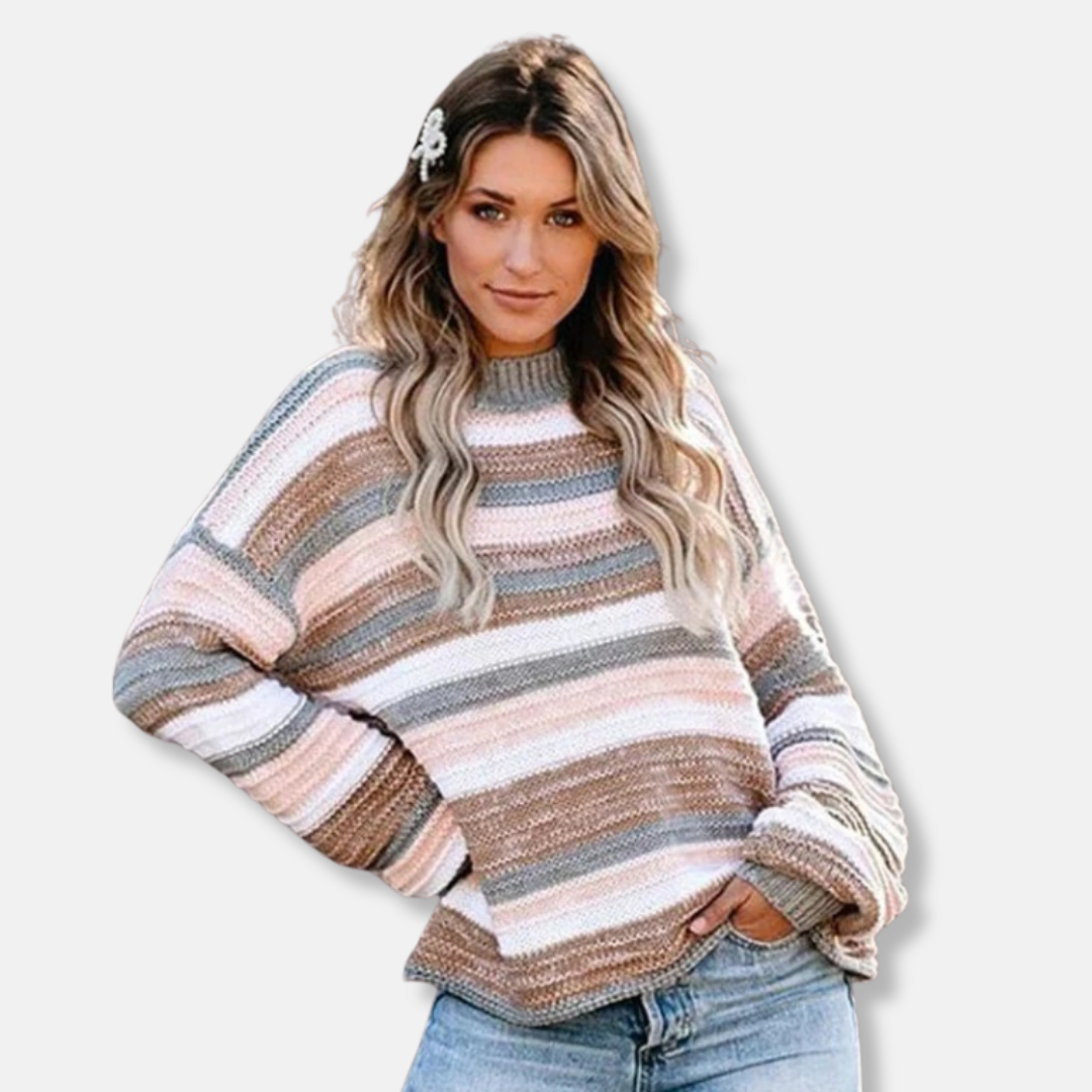 EB | Strickpullover Weicher Strick Oversize Fit Rundhalsausschnitt Lange Ärmel