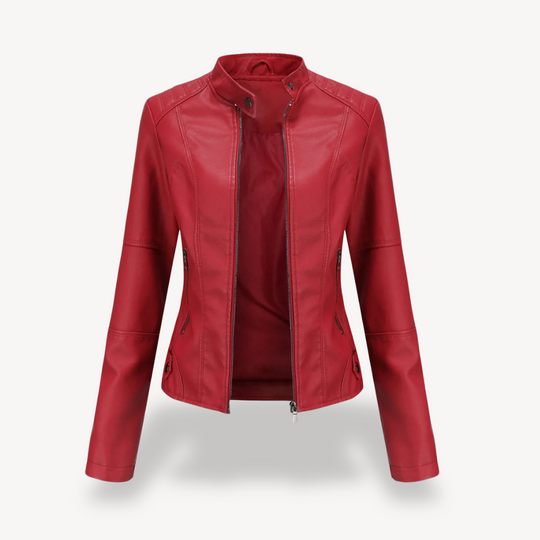 EB | Damen Kunstleder Bikerjacke