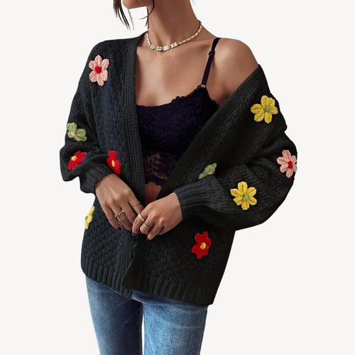 EB | Floral Bestickter Cardigan für Damen
