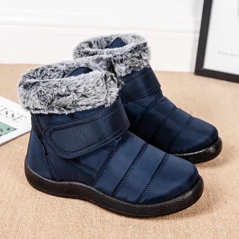 EB | Damen Wasserdichte Stiefel Aus Schlaufenkaninchenfell