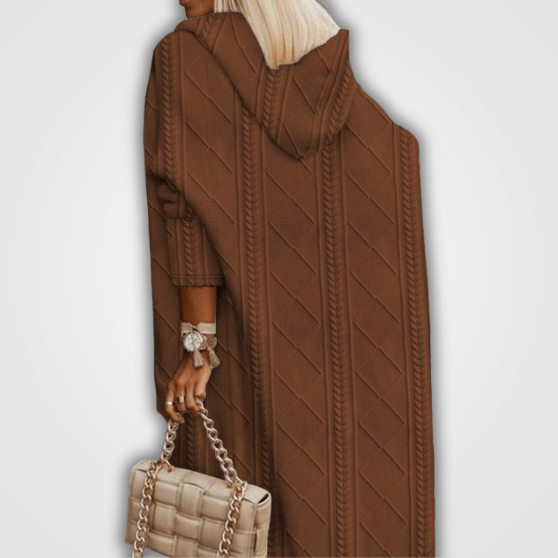 EB | Langer Cardigan-Weste mit Kapuze