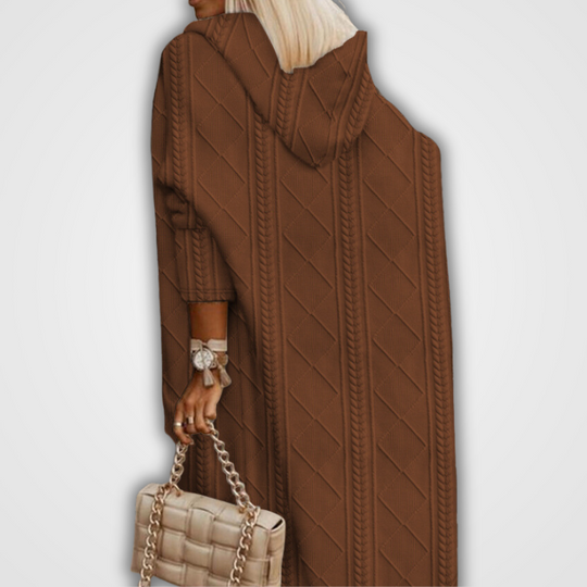 EB | Langer Cardigan-Weste mit Kapuze