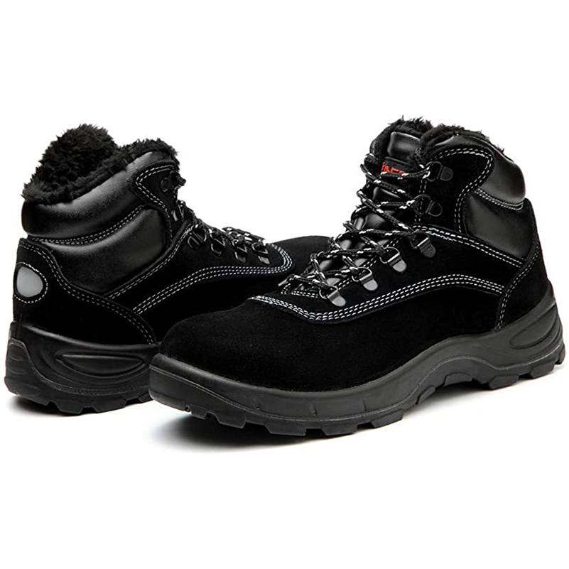 Wasserdicht Arbeitsschuhe Stahlkappe Schutzschuhe Warm Gefüttert Sicherheitsstiefel EB