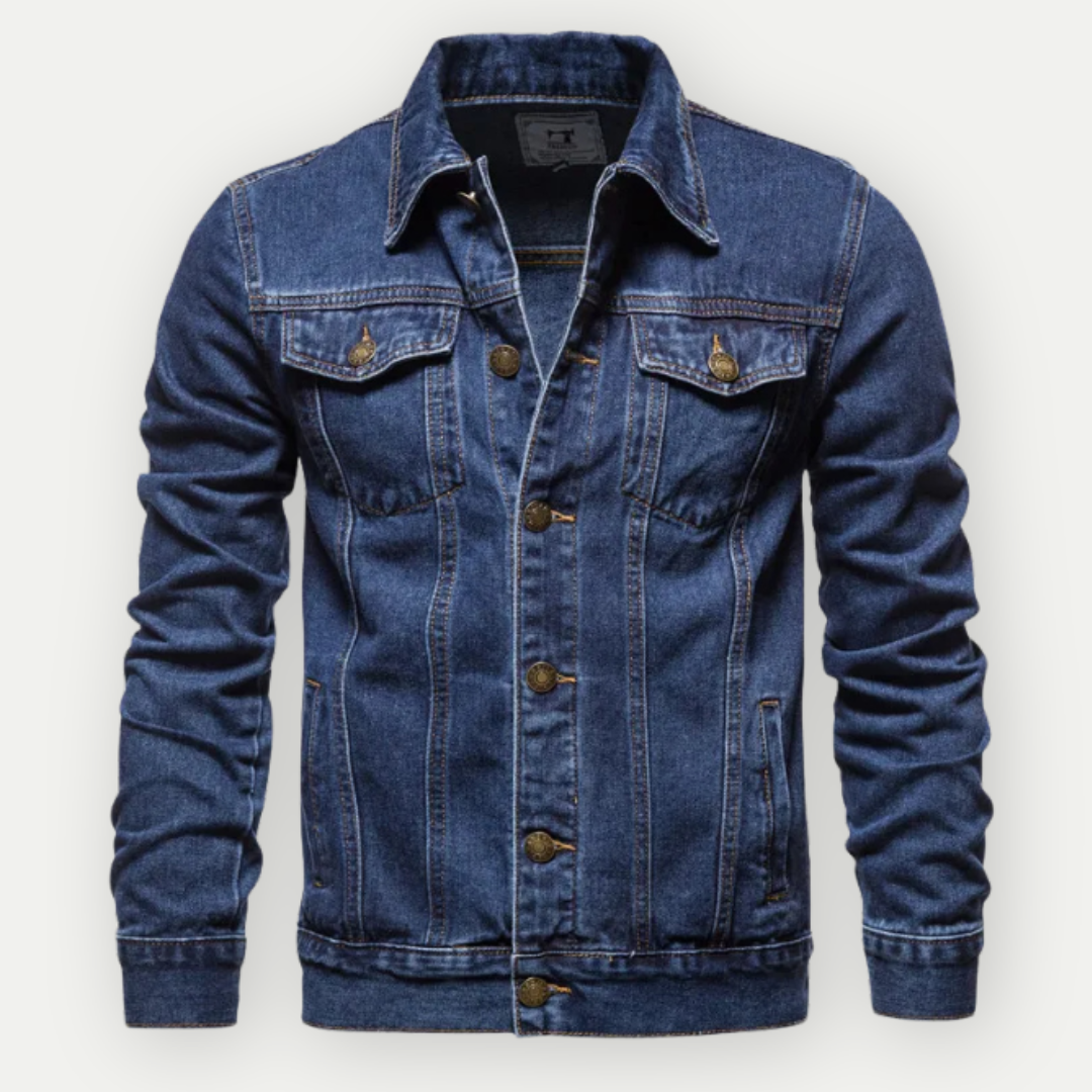 EB | Herren Denim Jacke - Kontrastnähte mit Knopftaschen