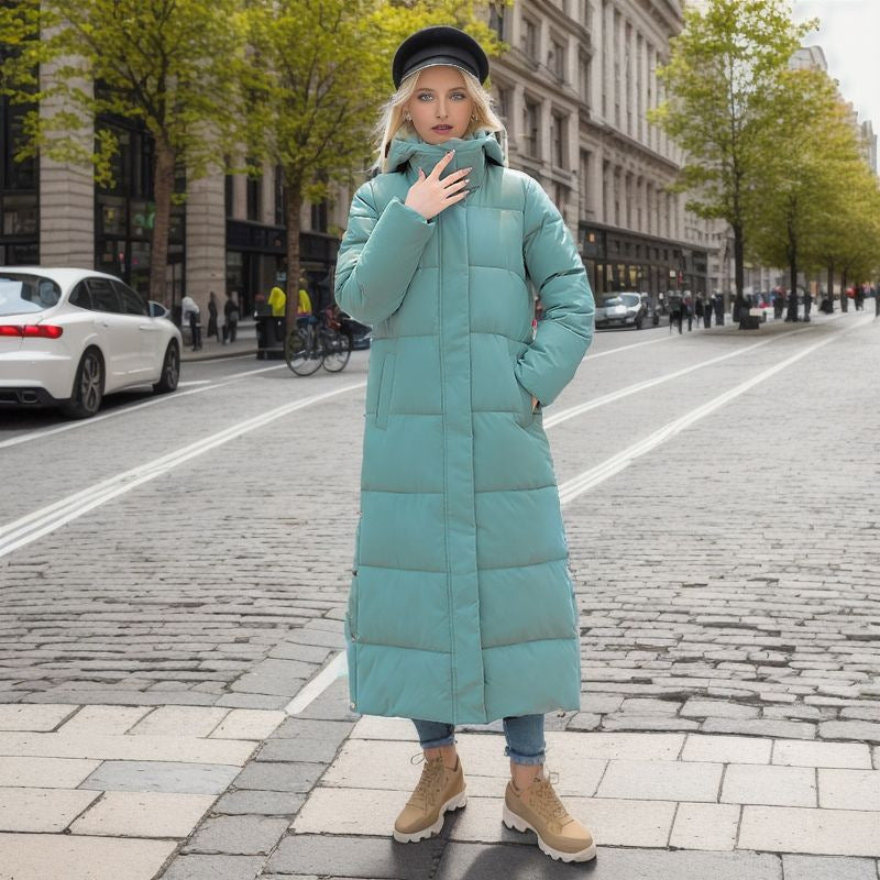EB | Warme Gefütterte Damen Pufferjacke mit Kapuze