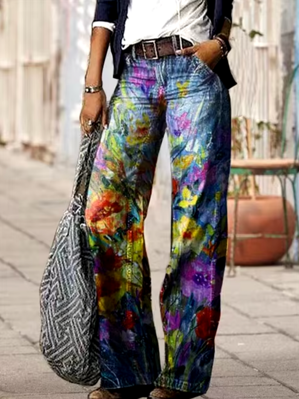 EB | Bedruckte Baumwolljeans