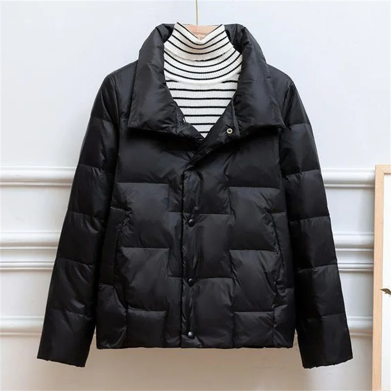 EB | Gep quiltete Daunenjacke Rollkragen Daunenjacke