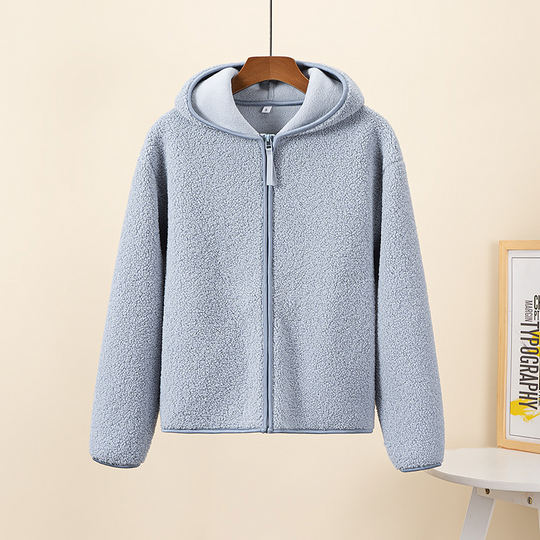 EB | Kapuzenjacke mit Reißverschluss und Weichem Sherpa Stoff, Fleece Weste