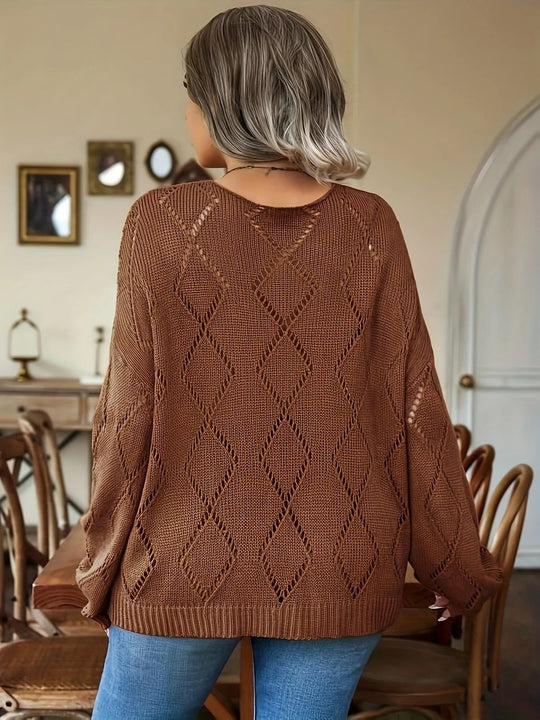 EB | Damen Übergroßer Strickpullover In Übergröße