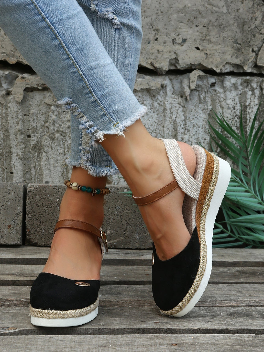EB | Orthopädische Trendy Braune Espadrilles