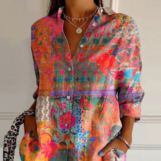 EB | Elegante Blumenmuster Bluse