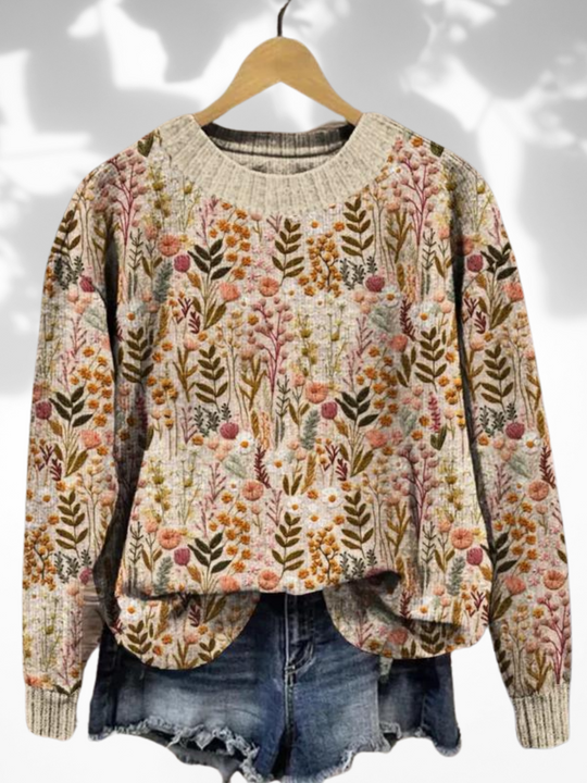 EB | Pullover mit floralem Muster