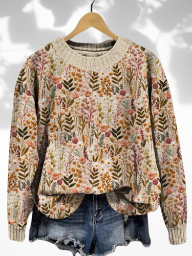 EB | Pullover mit floralem Muster