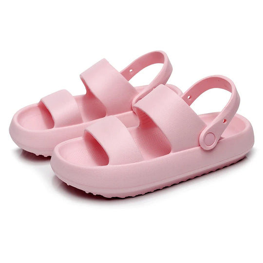 EB | Orthopädische Sandalen Comfort Plus Pantoletten mit Doppelriemen Gepolsterte, Lässige Slip-On-Sandalen