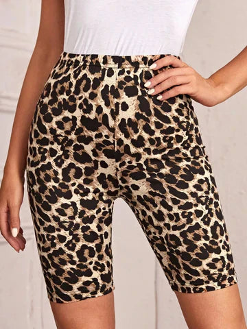 EB | Radsportshort mit Leopardenmuster