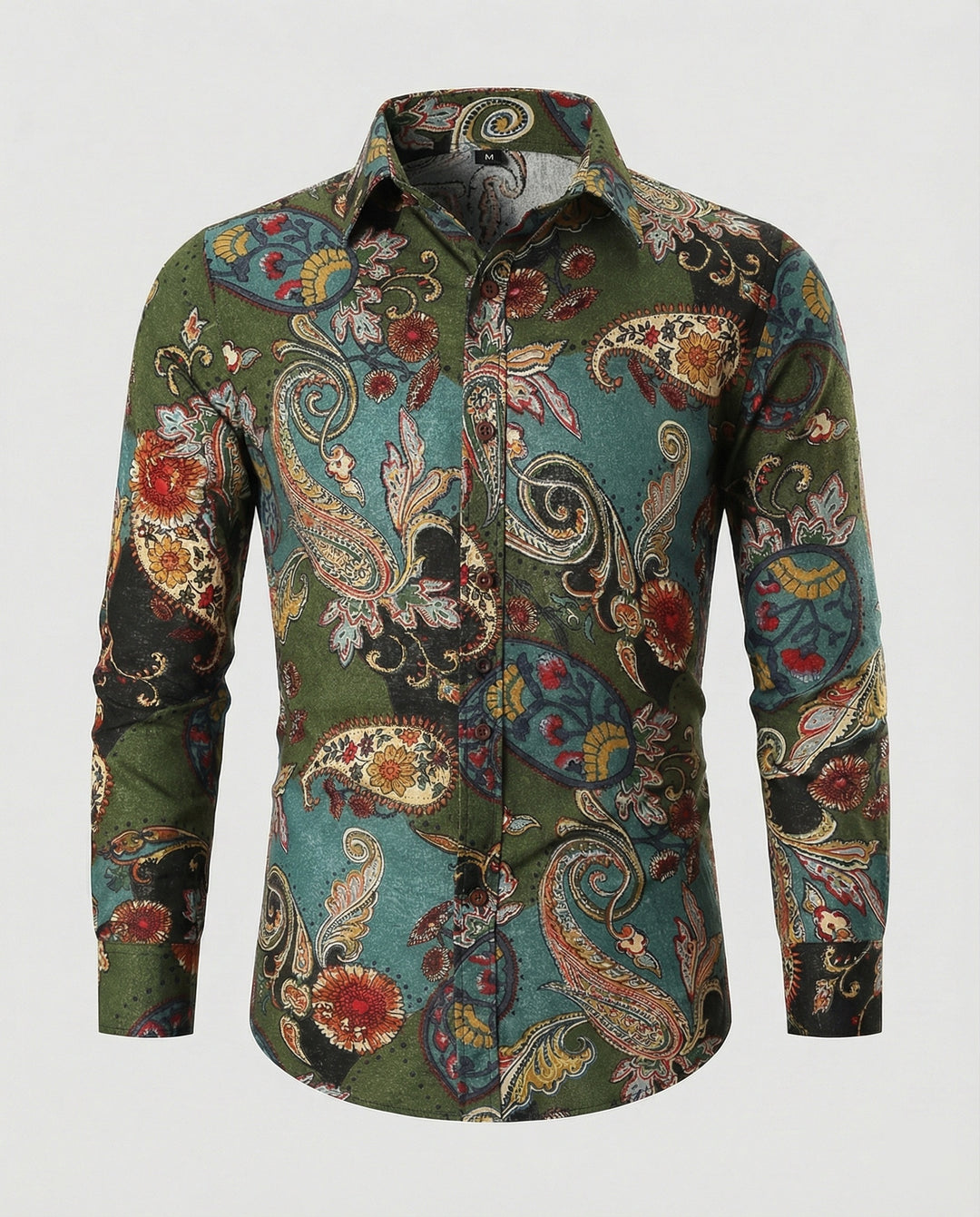 Herren Langarmhemd mit Paisleymuster | EB