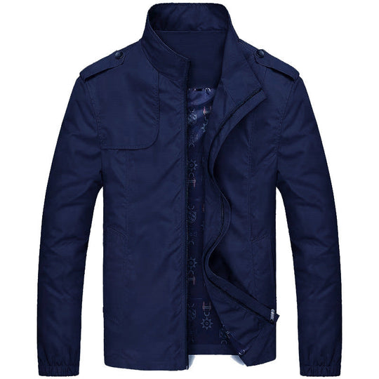 EB | Freizeitjacke Slim Fit - Winddichte Übergangsjacke mit Stehkragen und Taschen, Modernes Design für Alltag und Outdoor
