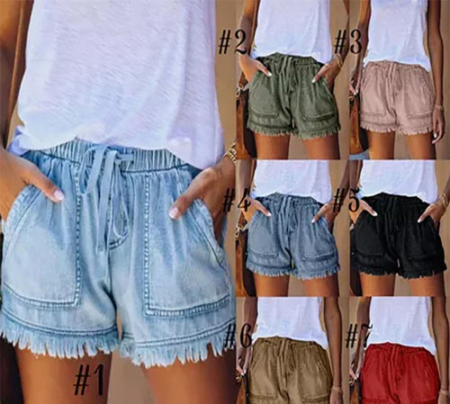 EB | Denim-Shorts mit hoher Taille
