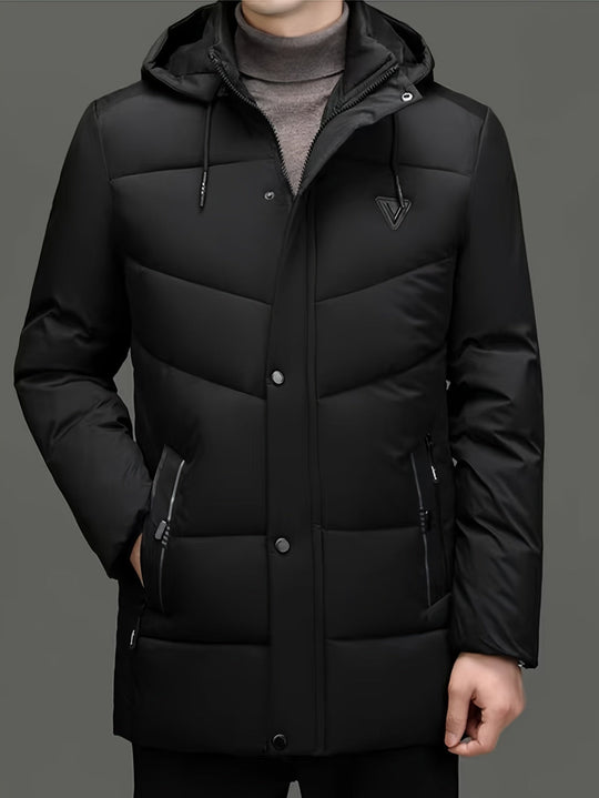 EB | Warme Pufferjacke mit Kapuze Polyester Stil und Schutz